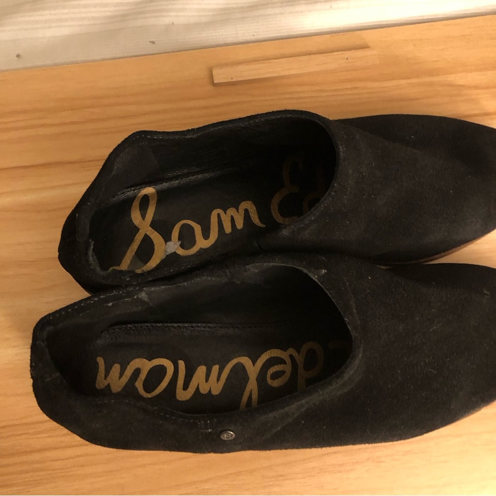 Sam Edelman Black Suede Booties Pacey Sz 7.5 - Picture 2 of 5
